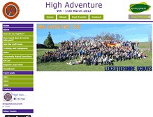 Tablet Screenshot of highadventure.leicestershirescouts.org.uk